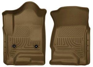 Chevrolet Silverado 1500 Floor Mats - Front - Husky Liners - WeatherBeater - Tan - 2014